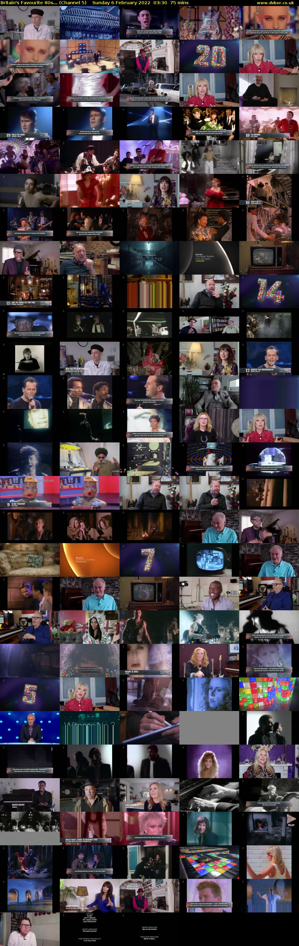 Britain's Favourite 80s... (Channel 5) Sunday 6 February 2022 03:30 - 04:45