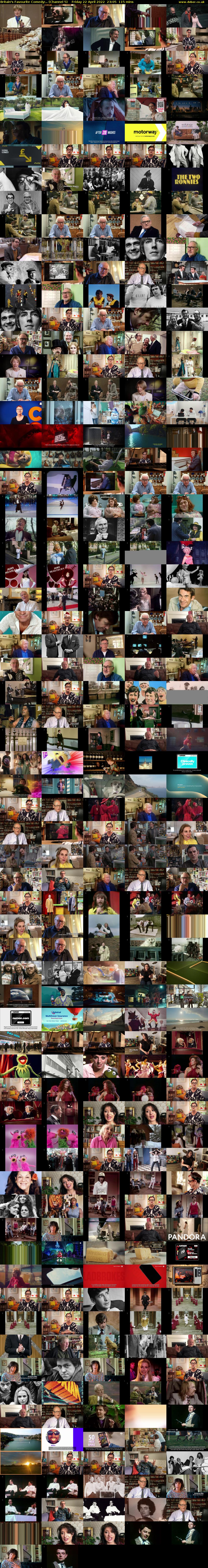 Britain's Favourite Comedy:.. (Channel 5) Friday 22 April 2022 23:05 - 01:00