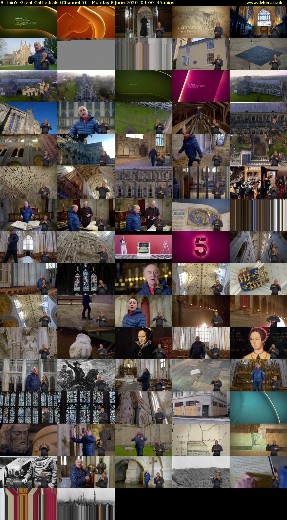 Britain's Great Cathedrals (Channel 5) Monday 8 June 2020 04:00 - 04:45