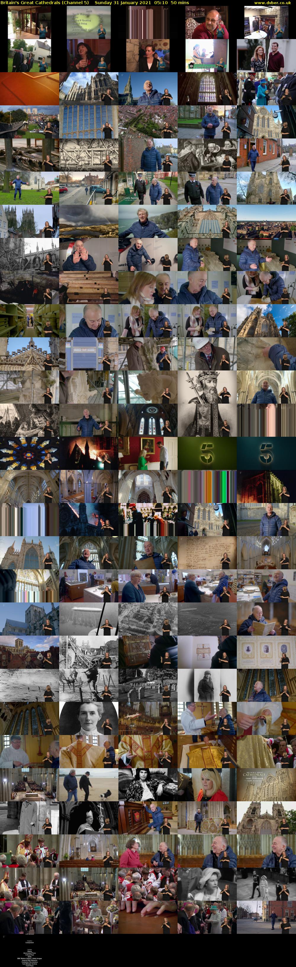 Britain's Great Cathedrals (Channel 5) Sunday 31 January 2021 05:10 - 06:00