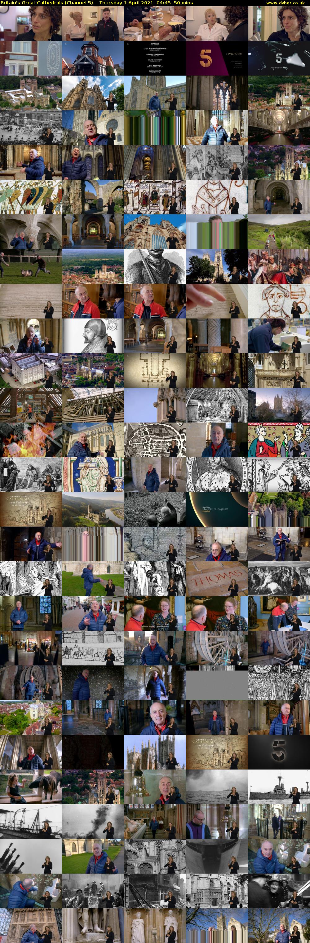 Britain's Great Cathedrals (Channel 5) Thursday 1 April 2021 04:45 - 05:35