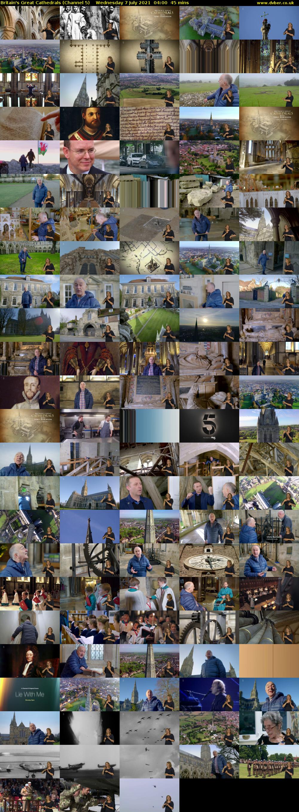 Britain's Great Cathedrals (Channel 5) Wednesday 7 July 2021 04:00 - 04:45