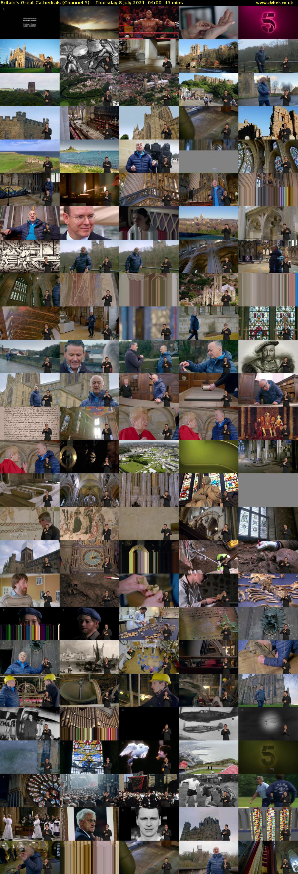 Britain's Great Cathedrals (Channel 5) Thursday 8 July 2021 04:00 - 04:45