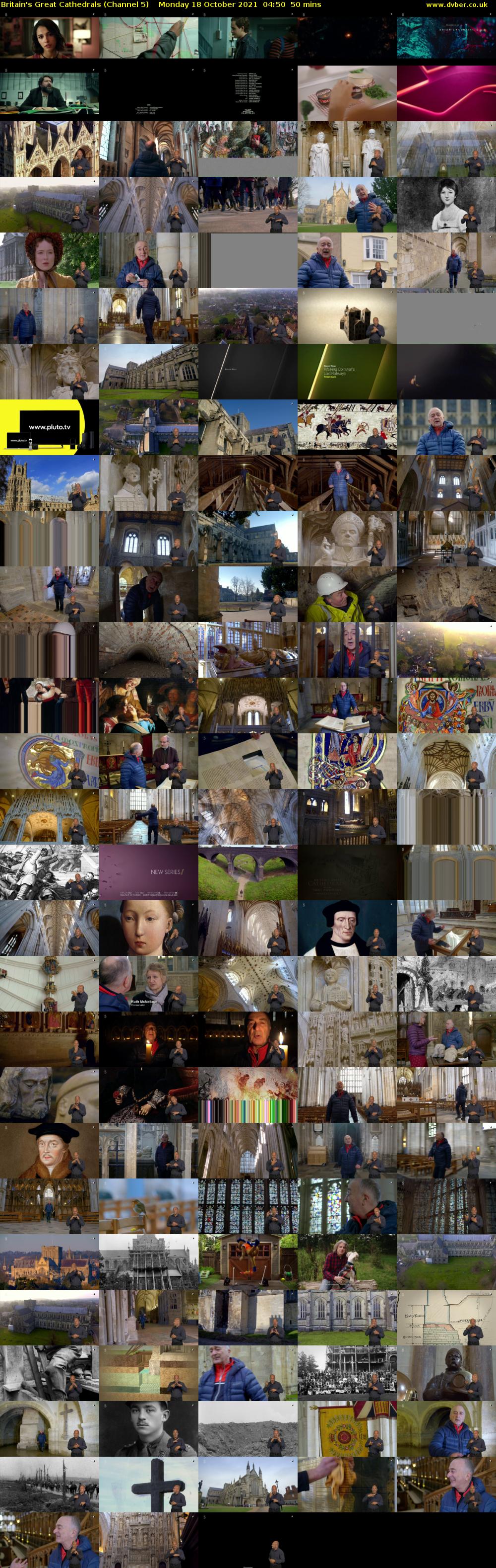 Britain's Great Cathedrals (Channel 5) Monday 18 October 2021 04:50 - 05:40