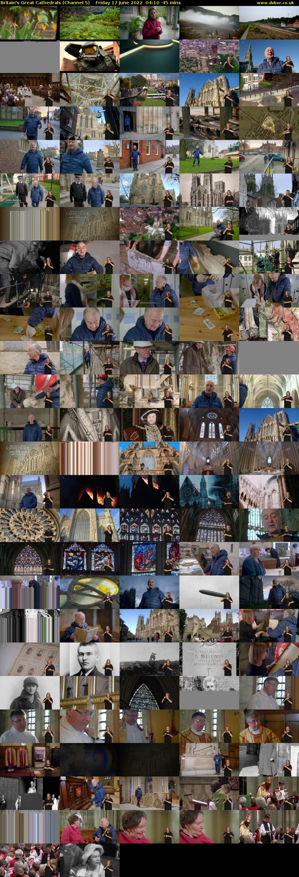 Britain's Great Cathedrals (Channel 5) Friday 17 June 2022 04:10 - 04:55