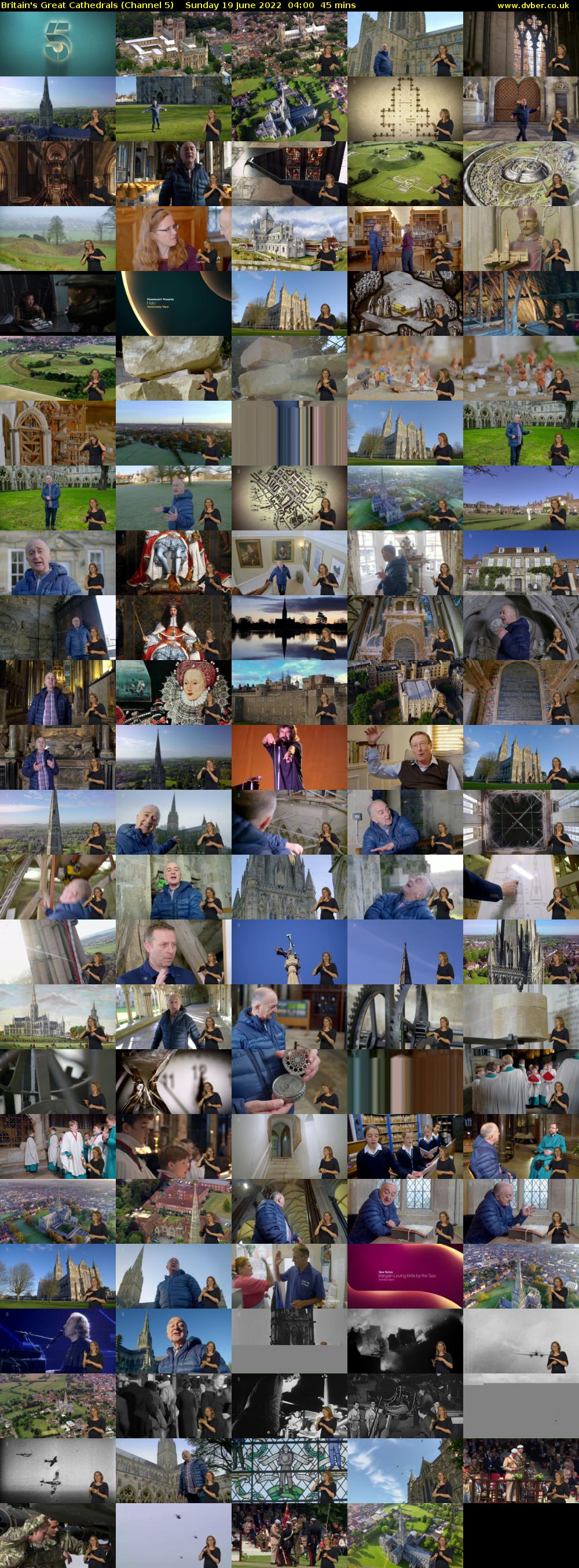 Britain's Great Cathedrals (Channel 5) Sunday 19 June 2022 04:00 - 04:45
