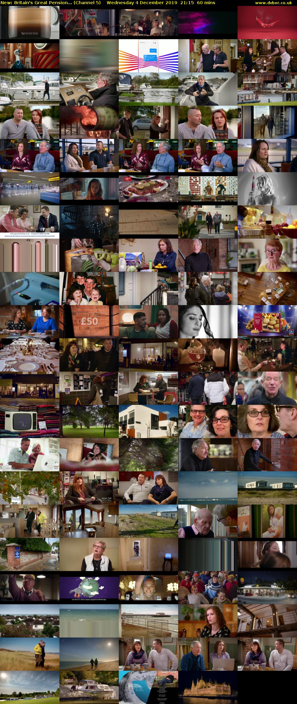 Britain's Great Pension... (Channel 5) Wednesday 4 December 2019 21:15 - 22:15