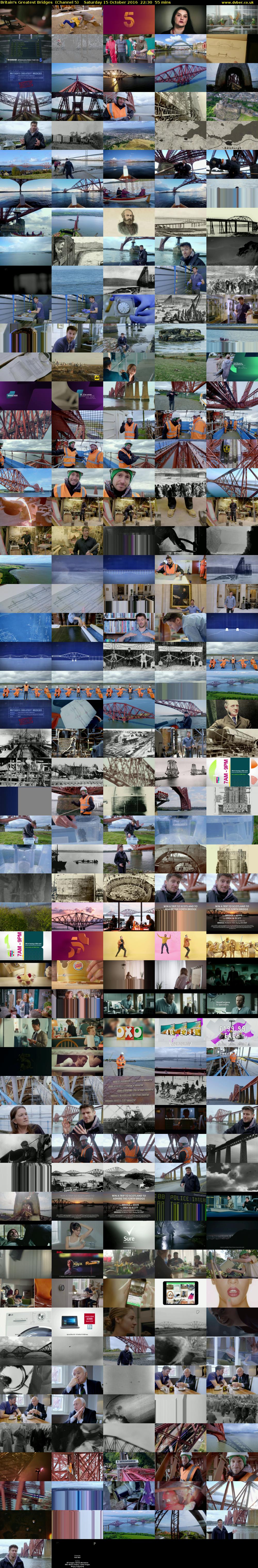 Britain's Greatest Bridges  (Channel 5) Saturday 15 October 2016 22:30 - 23:25