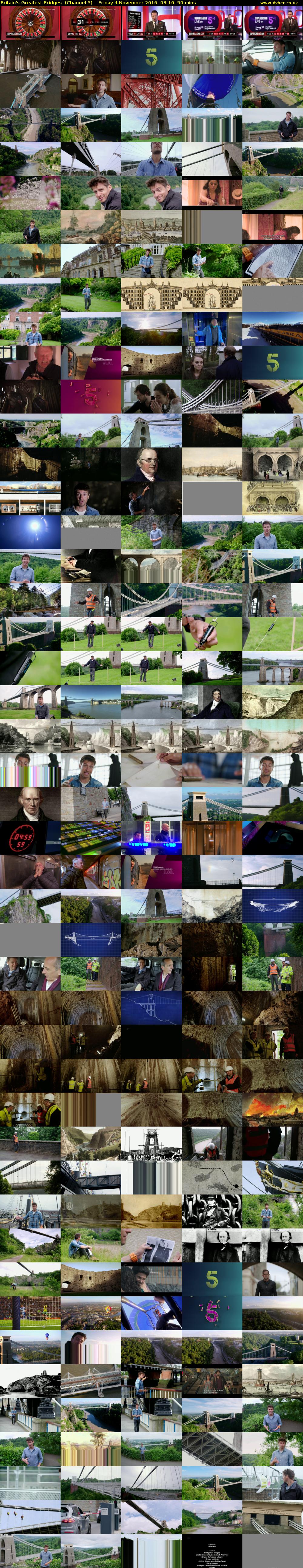 Britain's Greatest Bridges  (Channel 5) Friday 4 November 2016 03:10 - 04:00