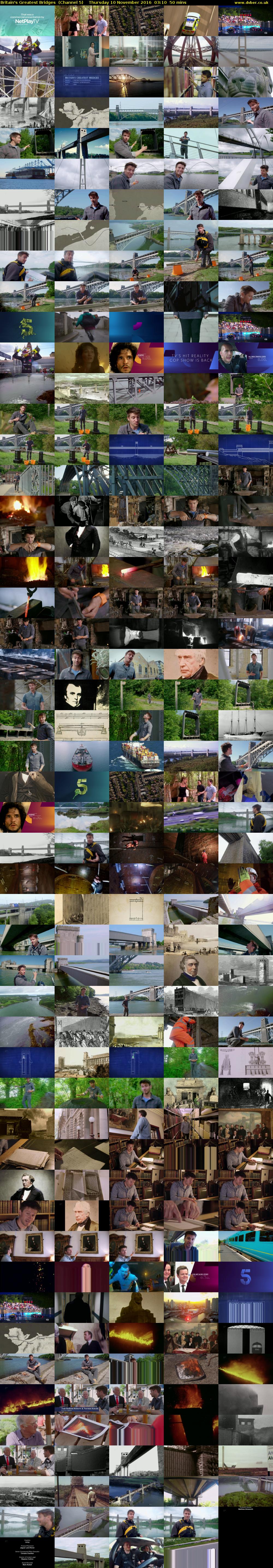 Britain's Greatest Bridges  (Channel 5) Thursday 10 November 2016 03:10 - 04:00
