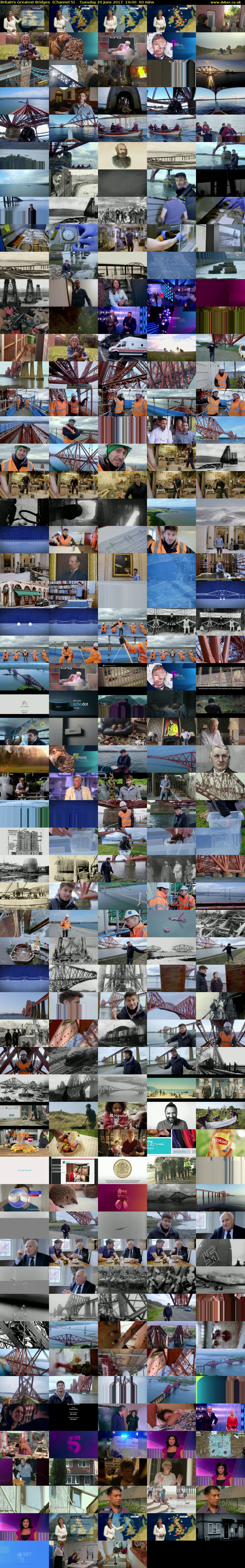Britain's Greatest Bridges  (Channel 5) Tuesday 20 June 2017 19:00 - 20:00