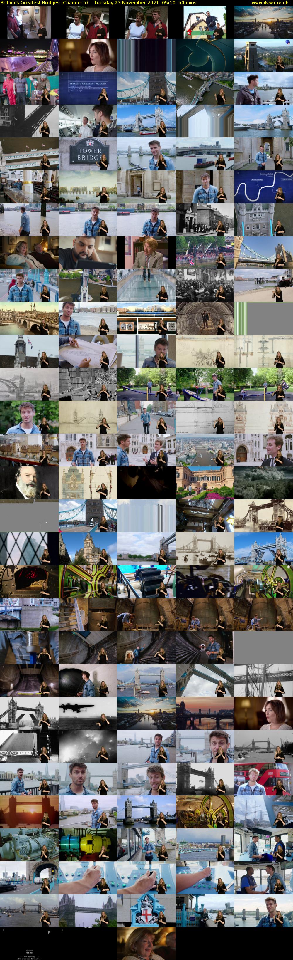 Britain's Greatest Bridges (Channel 5) Tuesday 23 November 2021 05:10 - 06:00