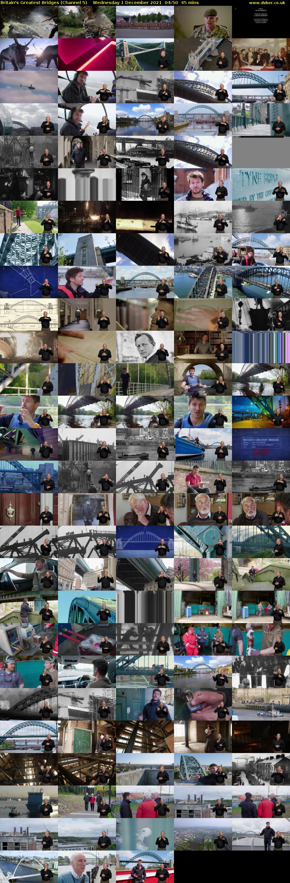 Britain's Greatest Bridges (Channel 5) Wednesday 1 December 2021 04:50 - 05:35