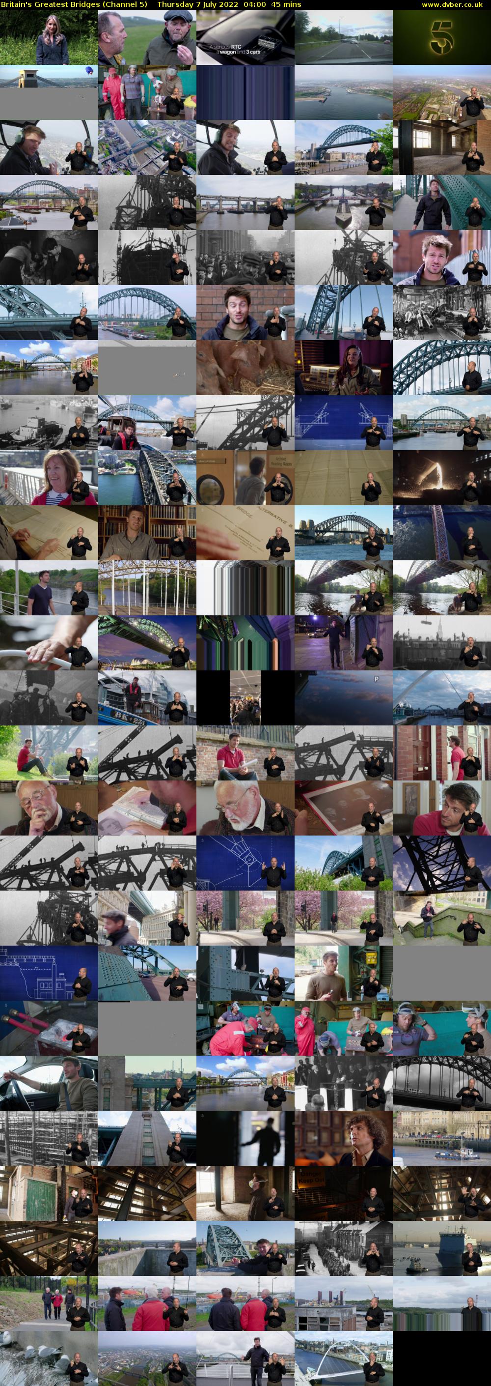 Britain's Greatest Bridges (Channel 5) Thursday 7 July 2022 04:00 - 04:45