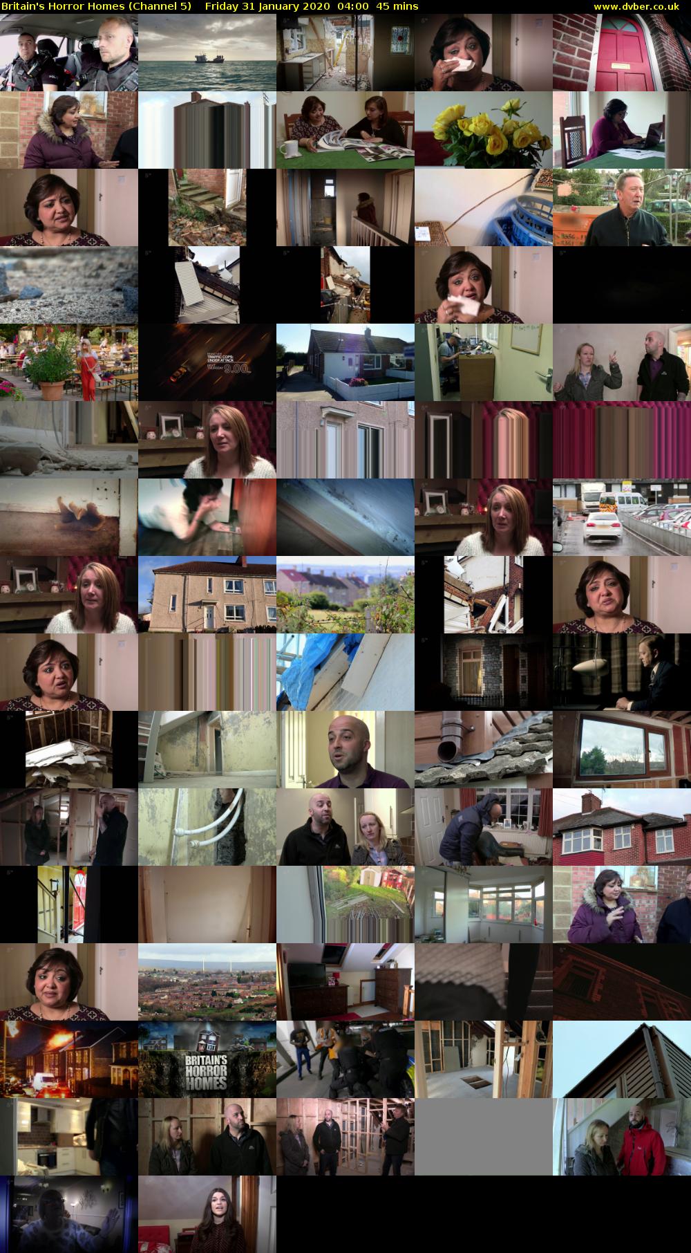 Britain's Horror Homes (Channel 5) Friday 31 January 2020 04:00 - 04:45