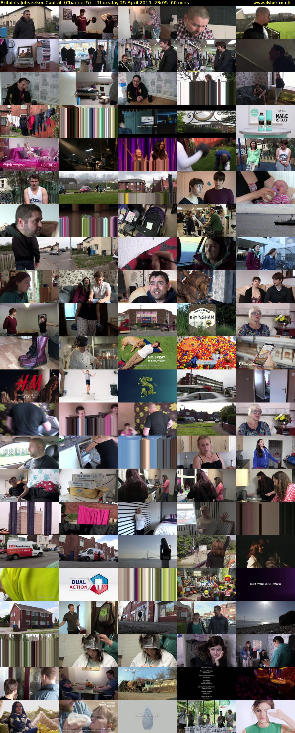 Britain's Jobseeker Capital  (Channel 5) Thursday 25 April 2019 23:05 - 00:05