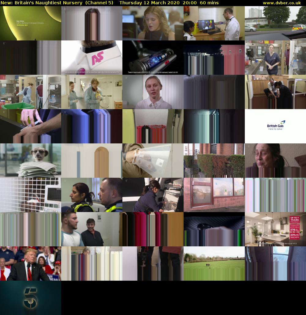 Britain's Naughtiest Nursery (Channel 5) Thursday 12 March 2020 20:00 - 21:00