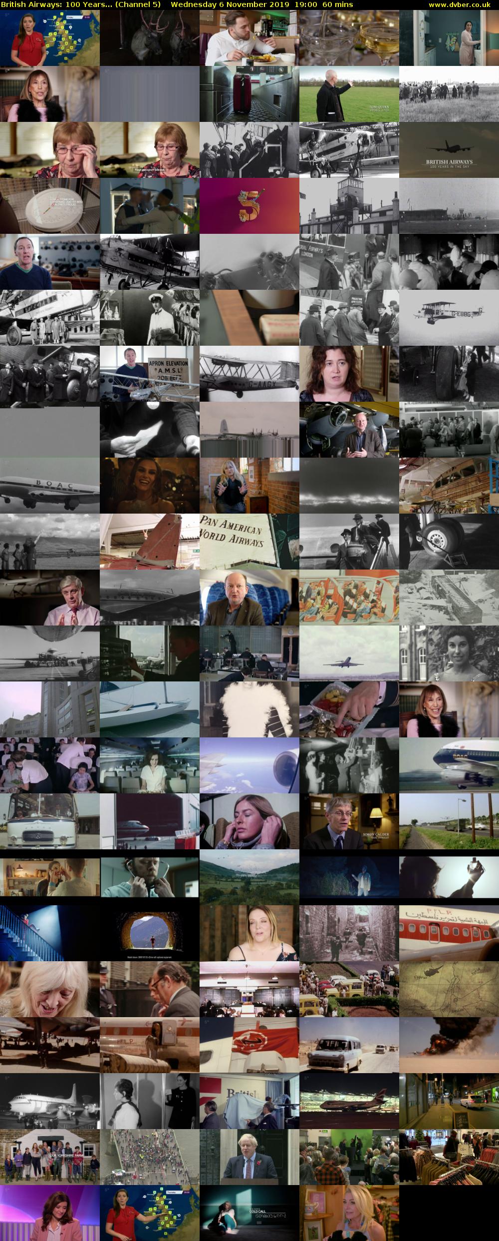 British Airways: 100 Years... (Channel 5) Wednesday 6 November 2019 19:00 - 20:00