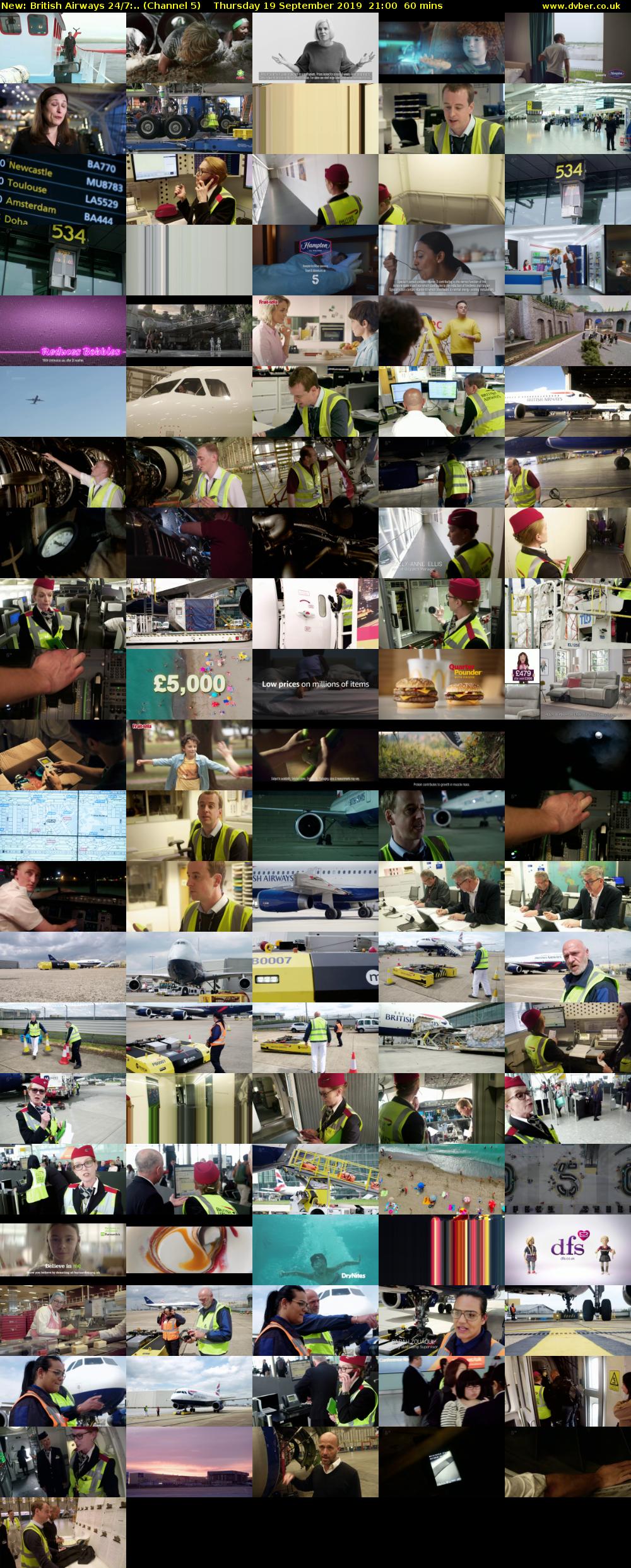 British Airways 24/7:.. (Channel 5) Thursday 19 September 2019 21:00 - 22:00