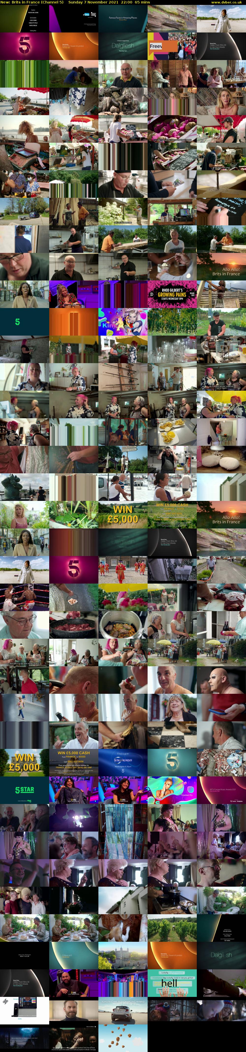Brits in France (Channel 5) Sunday 7 November 2021 22:00 - 23:05