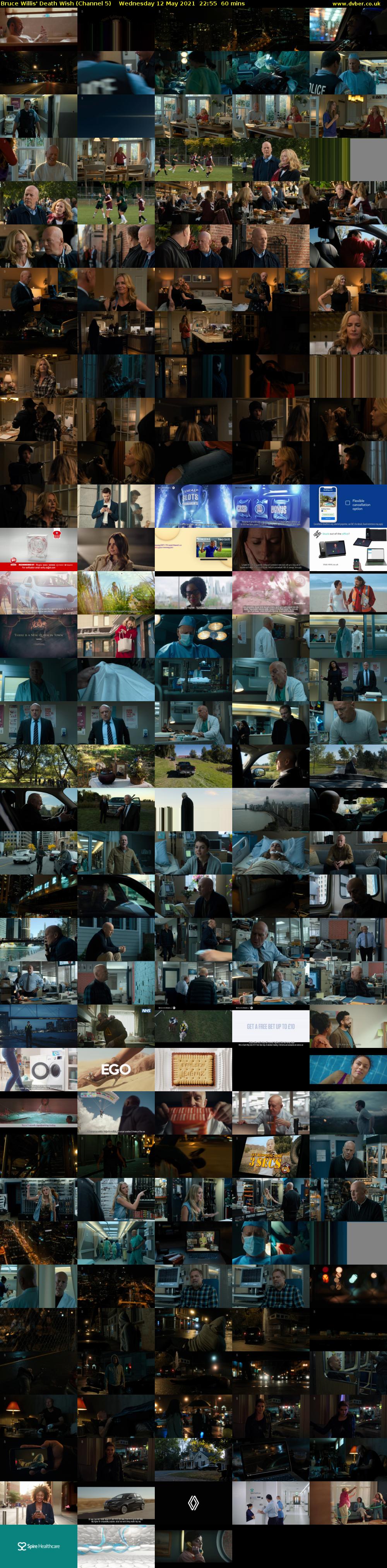 Bruce Willis' Death Wish (Channel 5) Wednesday 12 May 2021 22:55 - 23:55