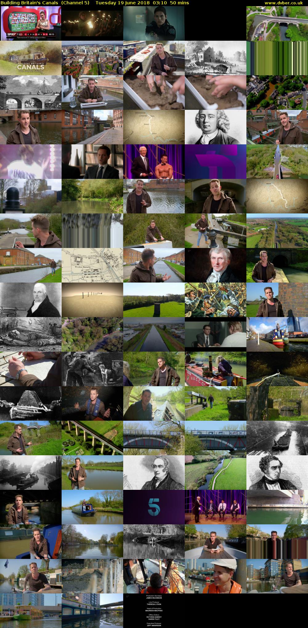 Building Britain's Canals  (Channel 5) Tuesday 19 June 2018 03:10 - 04:00