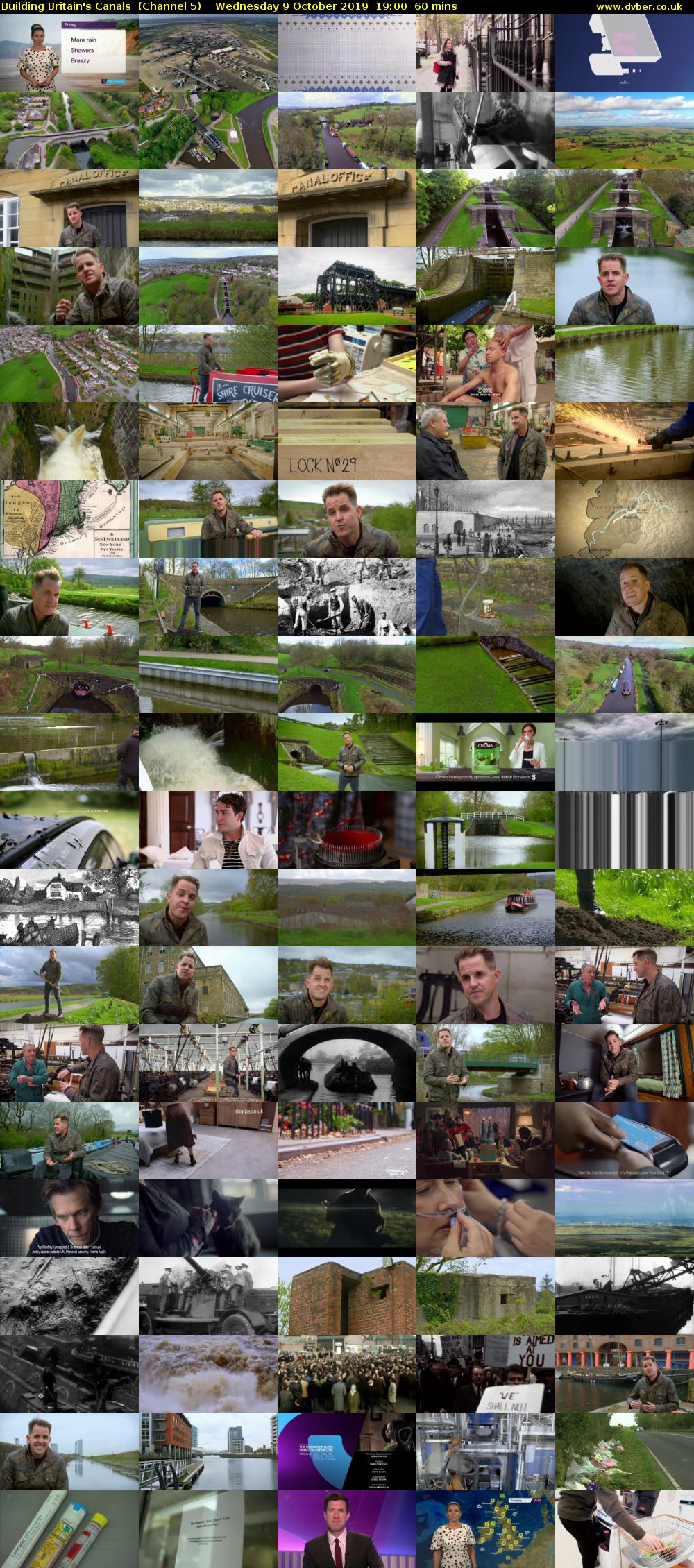 Building Britain's Canals  (Channel 5) Wednesday 9 October 2019 19:00 - 20:00