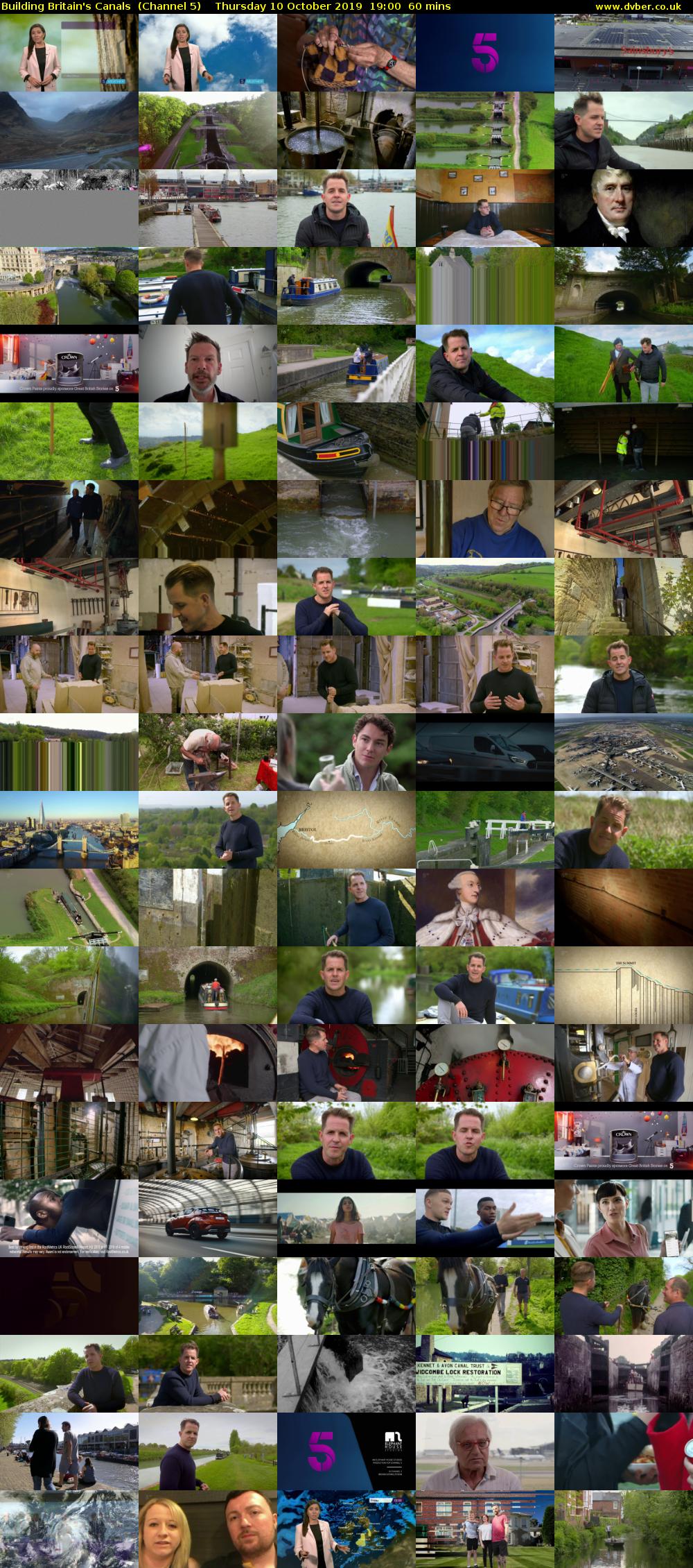 Building Britain's Canals  (Channel 5) Thursday 10 October 2019 19:00 - 20:00