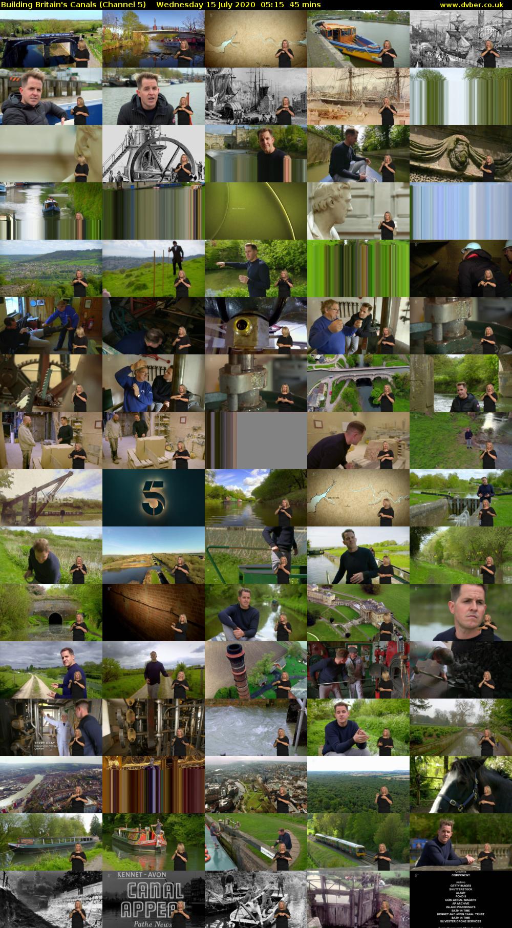 Building Britain's Canals (Channel 5) Wednesday 15 July 2020 05:15 - 06:00