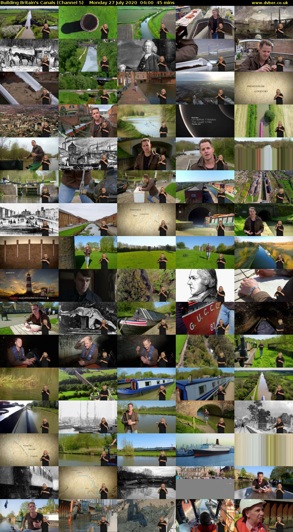 Building Britain's Canals (Channel 5) Monday 27 July 2020 04:00 - 04:45