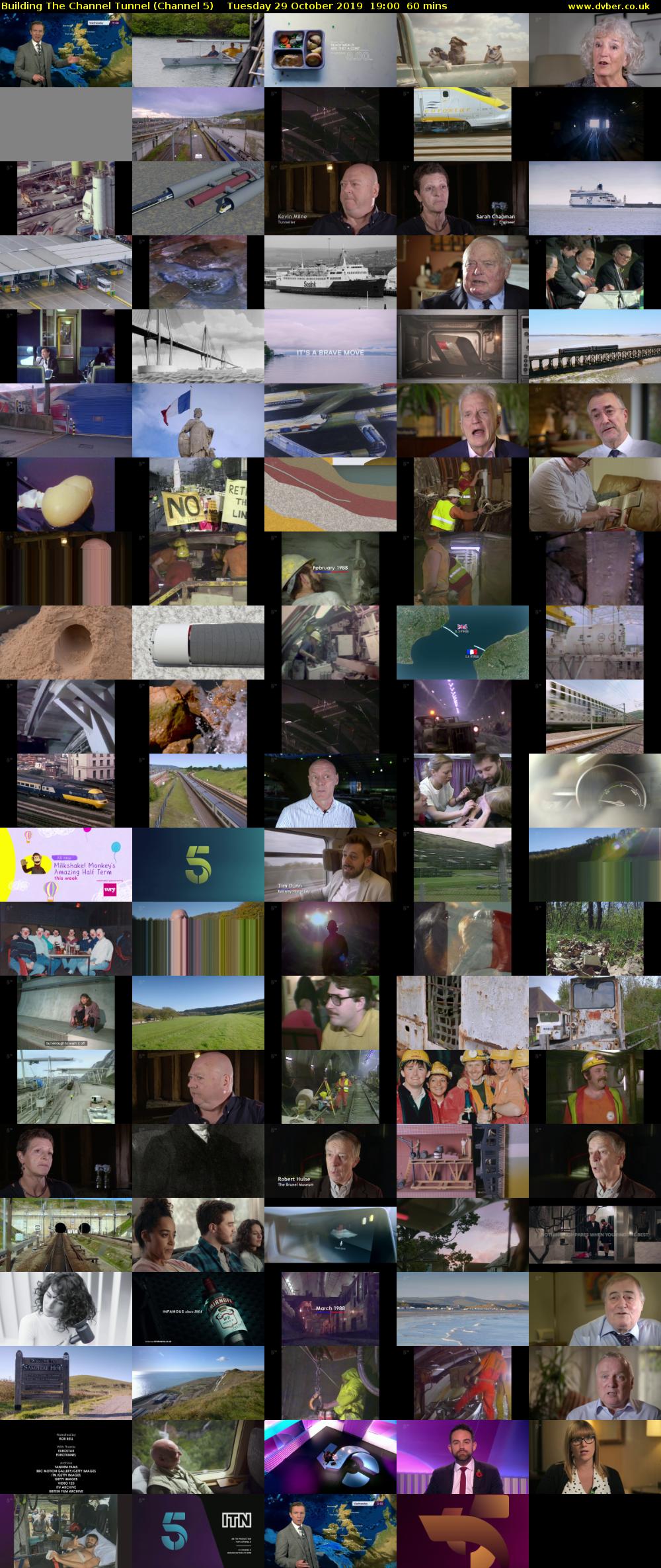 Building The Channel Tunnel (Channel 5) Tuesday 29 October 2019 19:00 - 20:00
