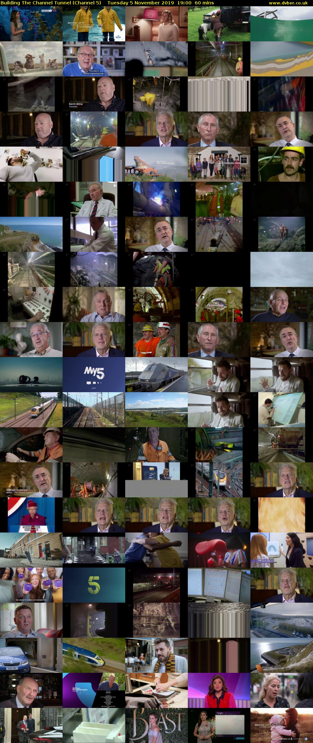 Building The Channel Tunnel (Channel 5) Tuesday 5 November 2019 19:00 - 20:00
