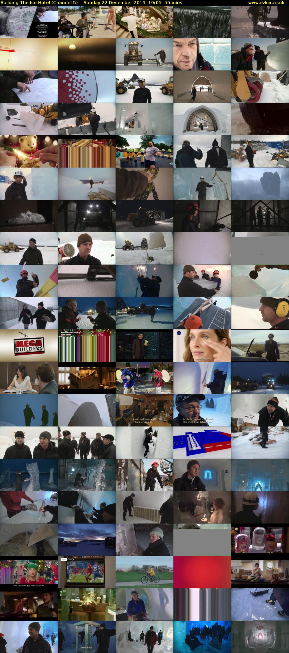 Building The Ice Hotel (Channel 5) Sunday 22 December 2019 19:05 - 20:00