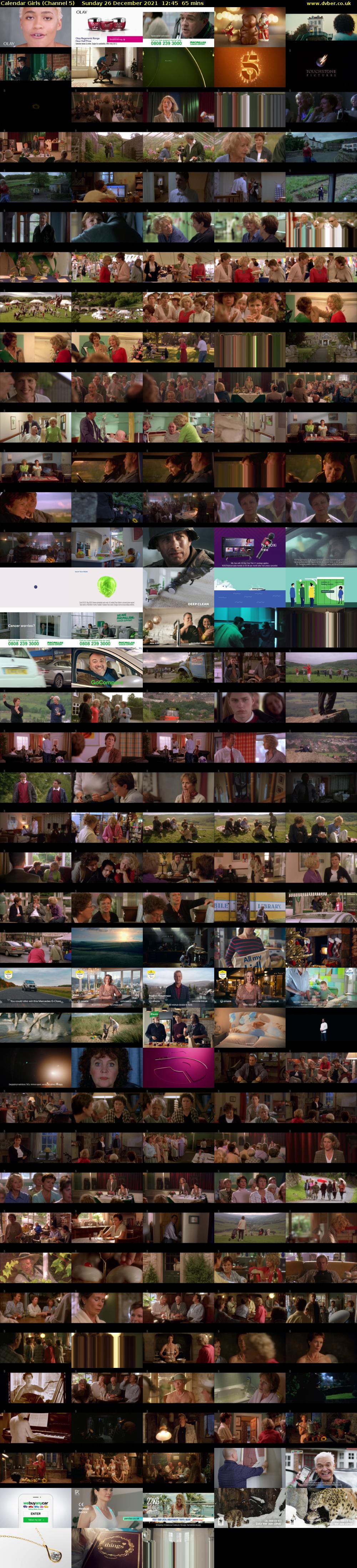 Calendar Girls (Channel 5) Sunday 26 December 2021 12:45 - 13:50