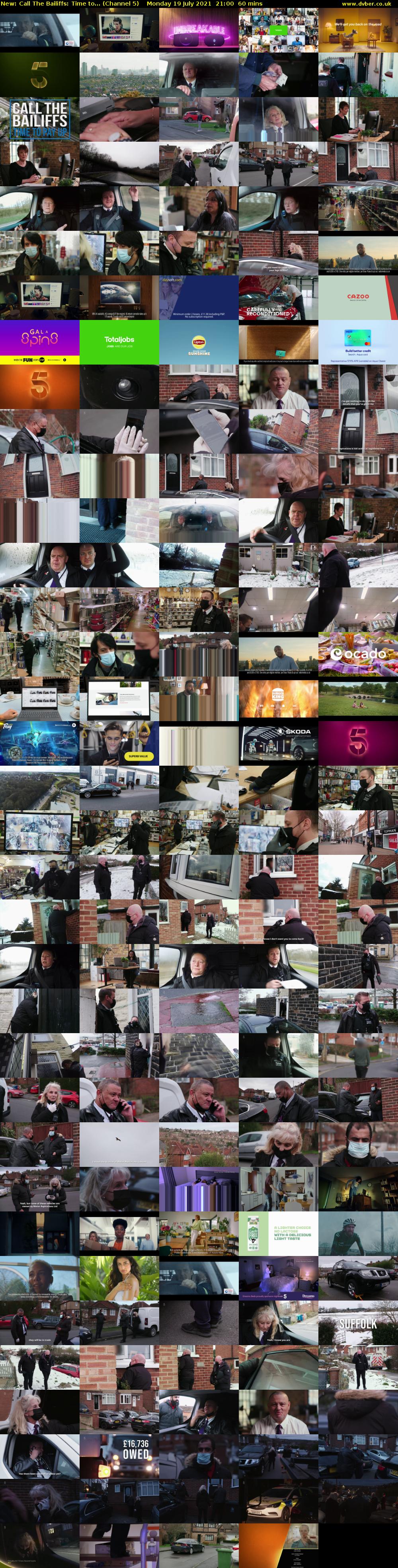 Call The Bailiffs: Time to... (Channel 5) Monday 19 July 2021 21:00 - 22:00