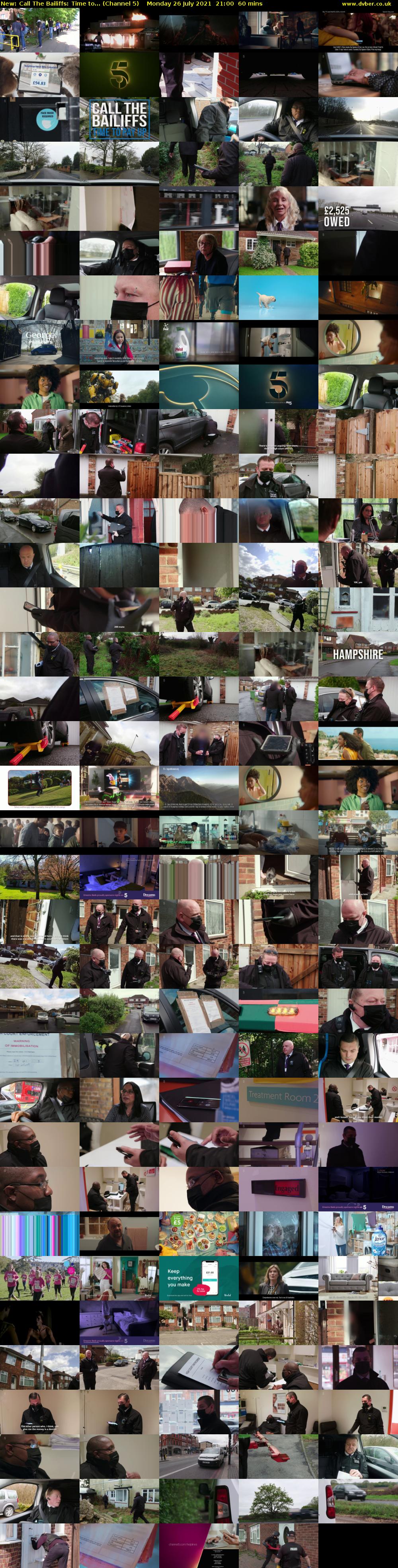 Call The Bailiffs: Time to... (Channel 5) Monday 26 July 2021 21:00 - 22:00