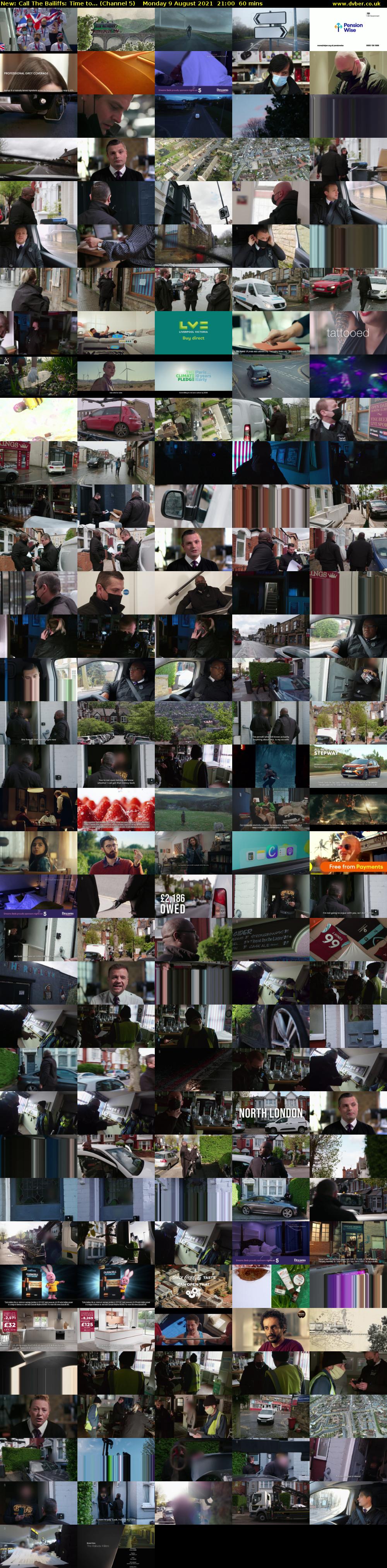 Call The Bailiffs: Time to... (Channel 5) Monday 9 August 2021 21:00 - 22:00