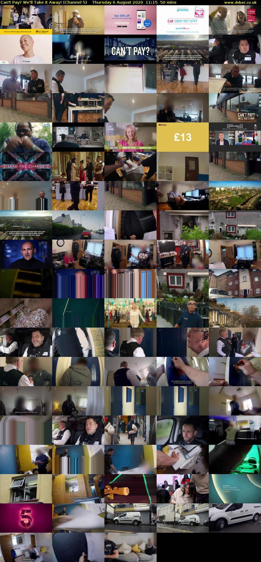 Can't Pay? We'll Take It Away! (Channel 5) Thursday 6 August 2020 11:15 - 12:05