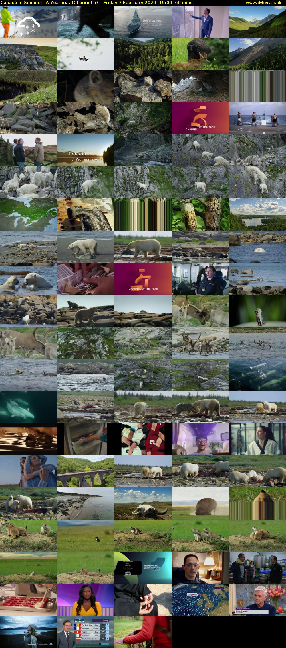Canada In Summer: A Year in... (Channel 5) Friday 7 February 2020 19:00 - 20:00