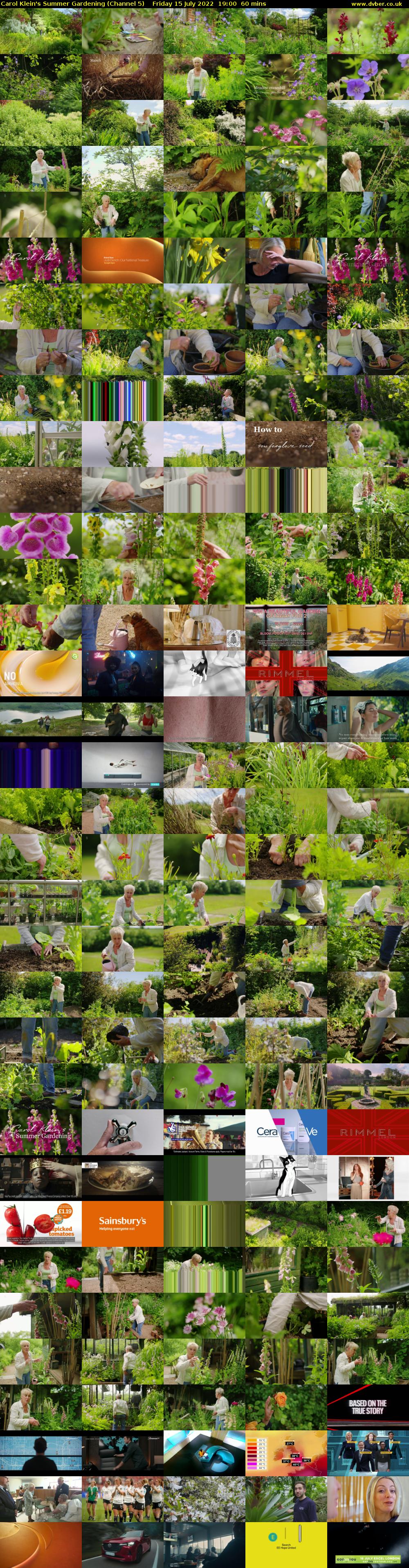 Carol Klein's Summer Gardening (Channel 5) Friday 15 July 2022 19:00 - 20:00