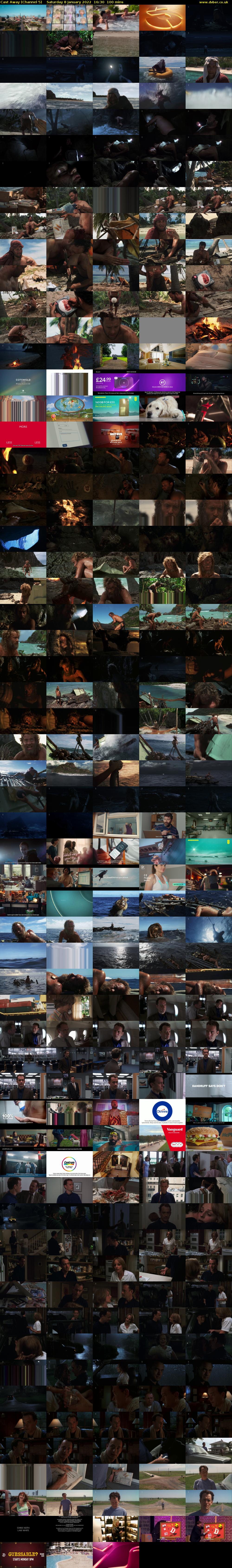 Cast Away (Channel 5) Saturday 8 January 2022 16:30 - 18:10