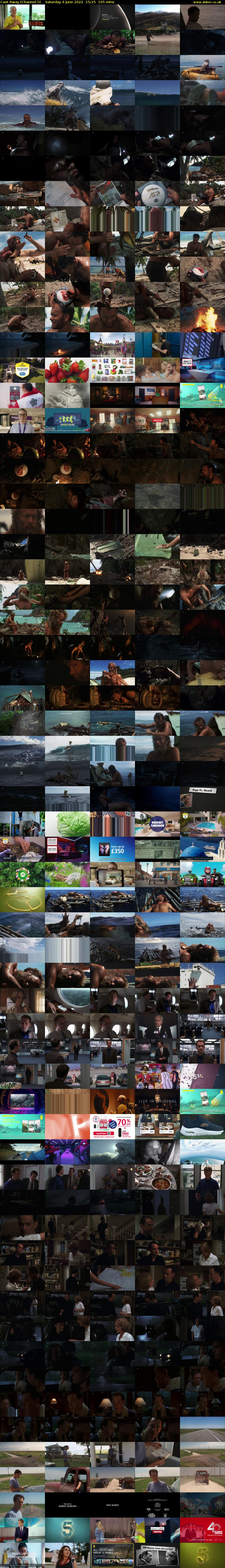 Cast Away (Channel 5) Saturday 4 June 2022 15:25 - 17:10