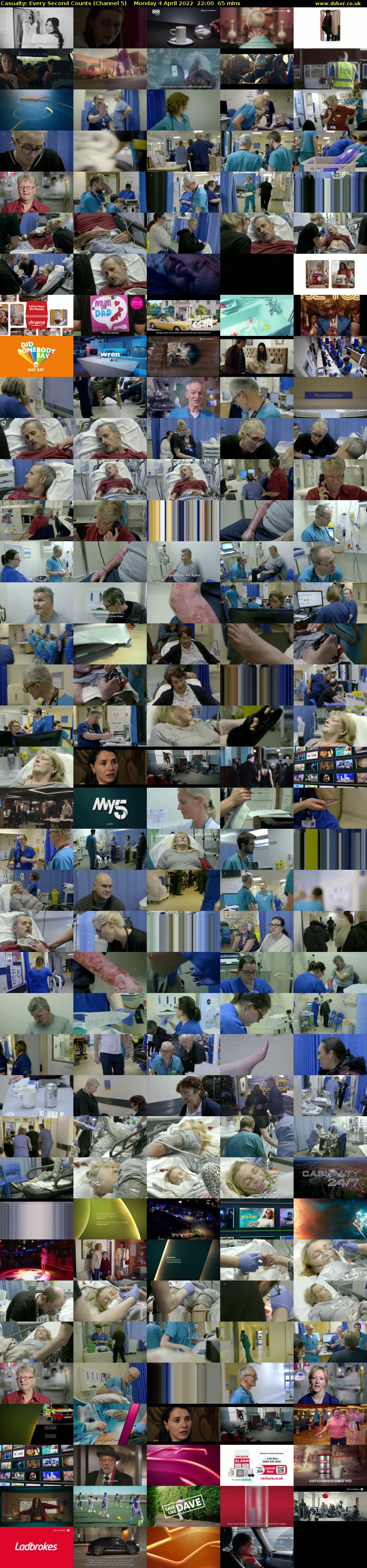 Casualty: Every Second Counts (Channel 5) Monday 4 April 2022 22:00 - 23:05