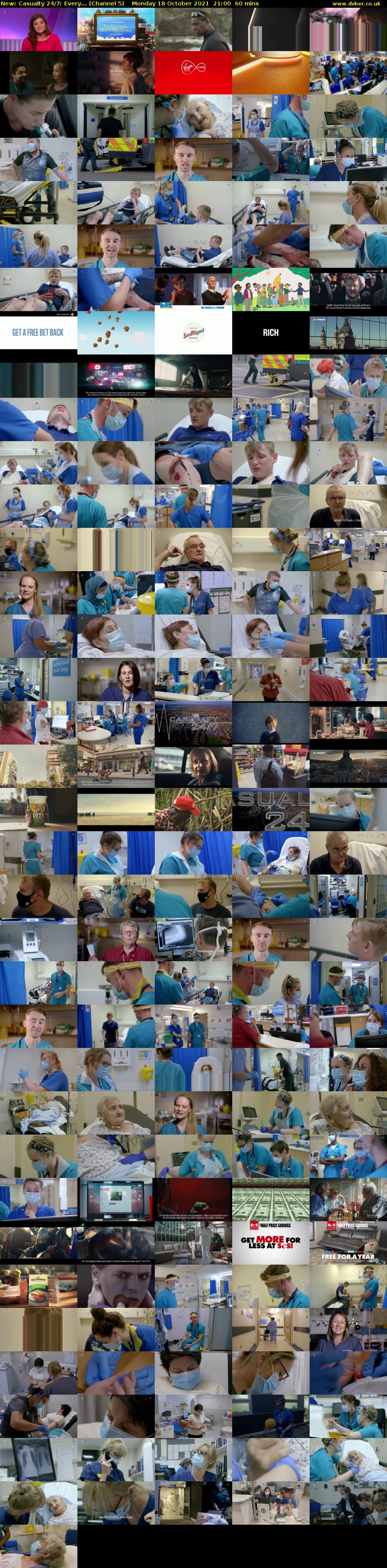 Casualty 24/7: Every... (Channel 5) Monday 18 October 2021 21:00 - 22:00