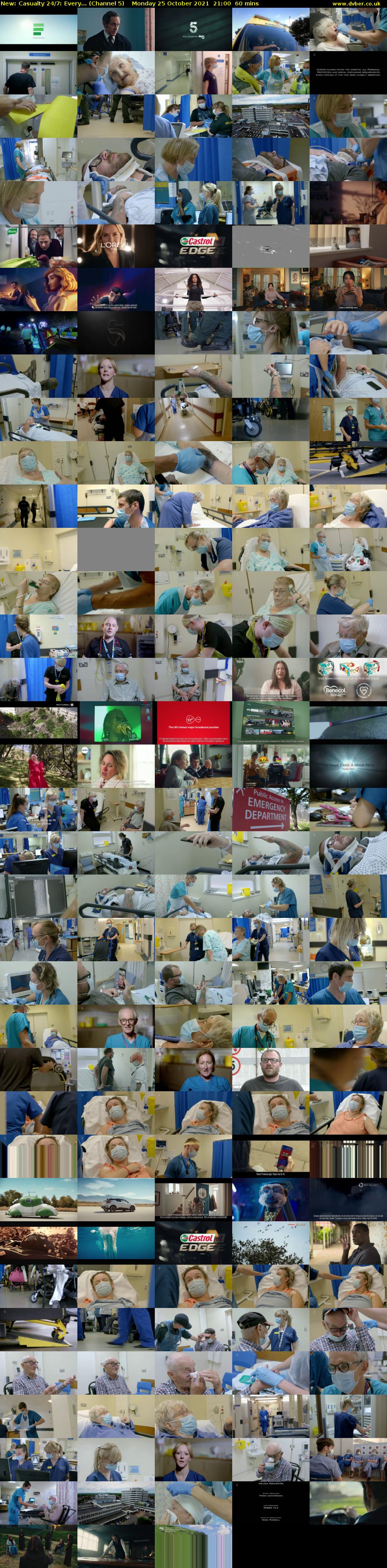 Casualty 24/7: Every... (Channel 5) Monday 25 October 2021 21:00 - 22:00
