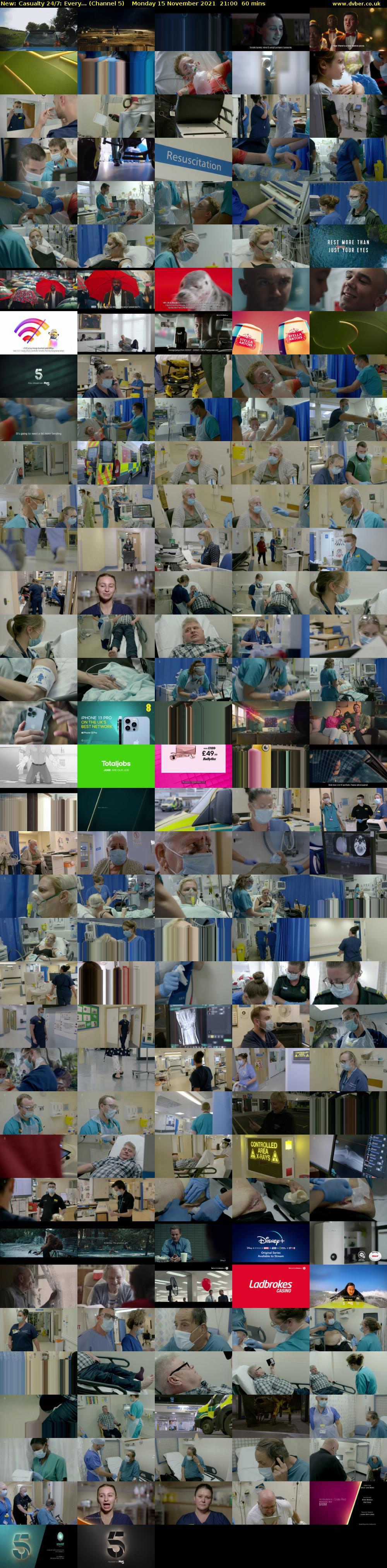 Casualty 24/7: Every... (Channel 5) Monday 15 November 2021 21:00 - 22:00