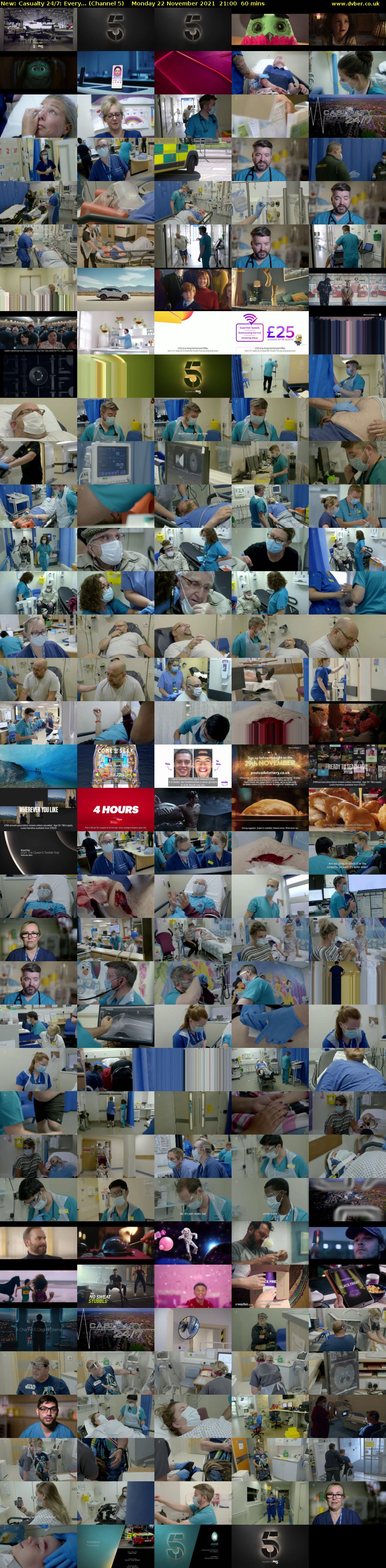 Casualty 24/7: Every... (Channel 5) Monday 22 November 2021 21:00 - 22:00