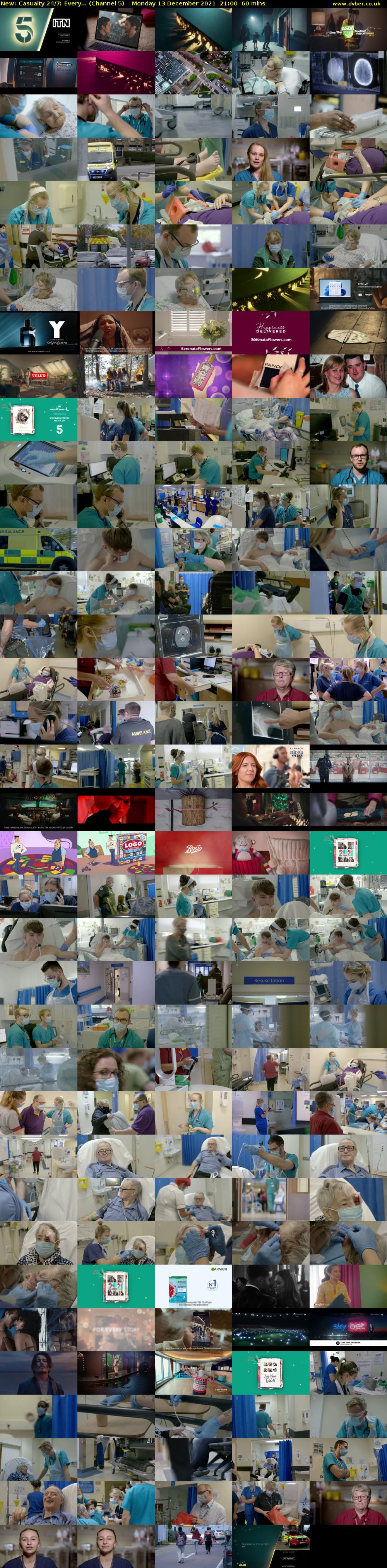 Casualty 24/7: Every... (Channel 5) Monday 13 December 2021 21:00 - 22:00