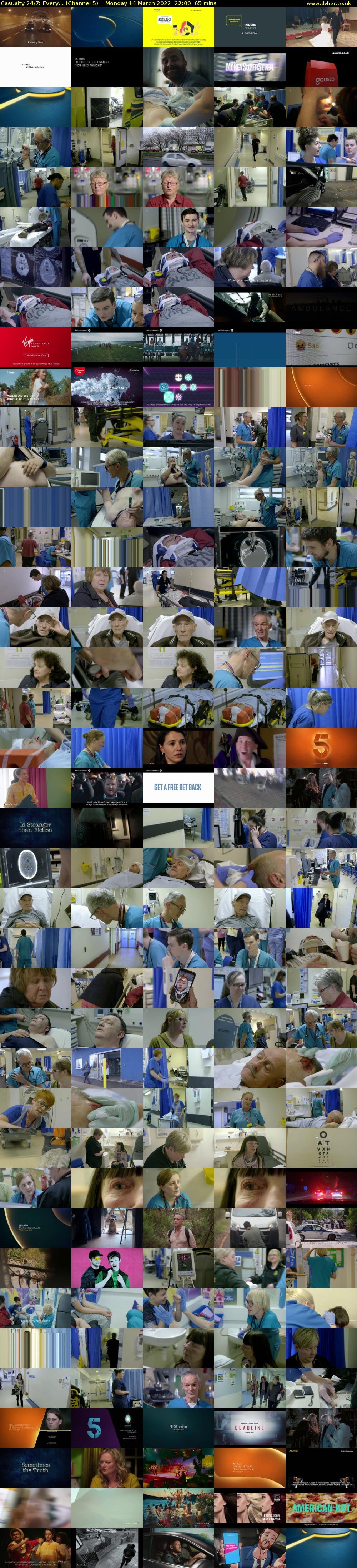 Casualty 24/7: Every... (Channel 5) Monday 14 March 2022 22:00 - 23:05