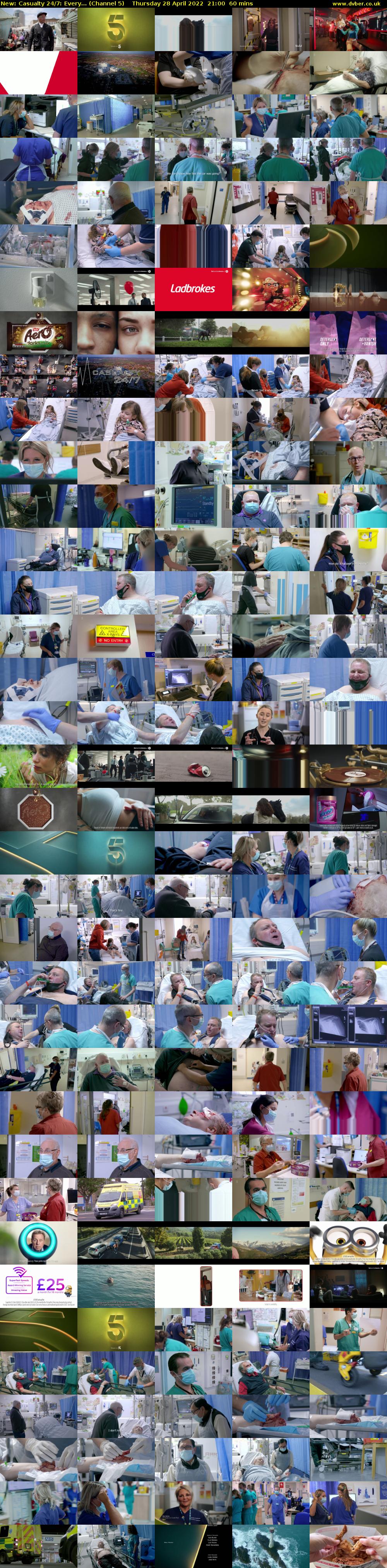 Casualty 24/7: Every... (Channel 5) Thursday 28 April 2022 21:00 - 22:00